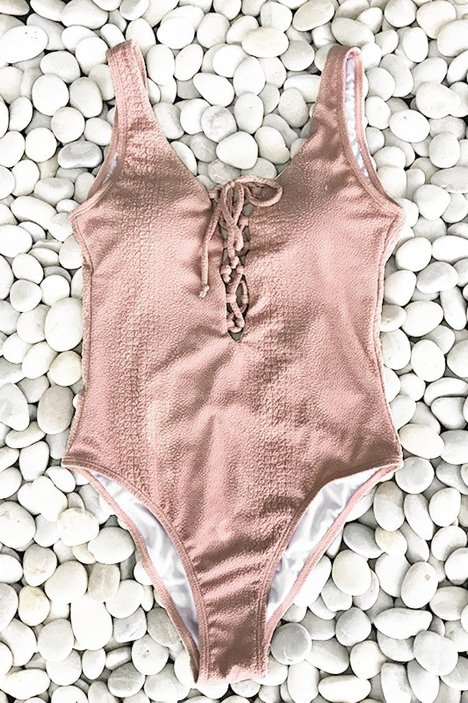 Sweet Love Solid One-piece Swimsuit