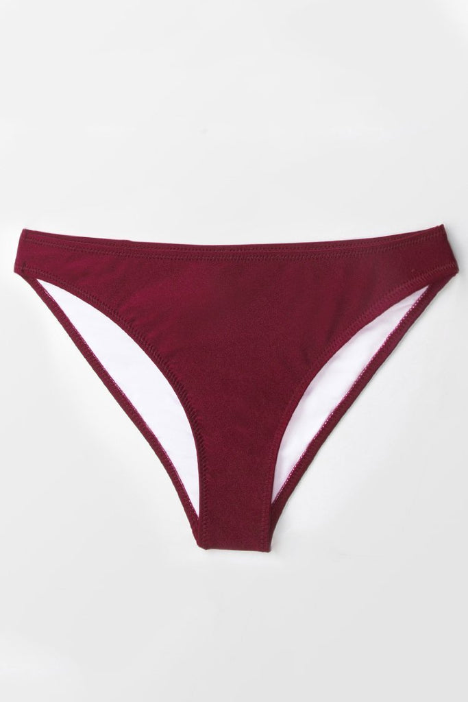 Wine Cheeky Bikini Bottom