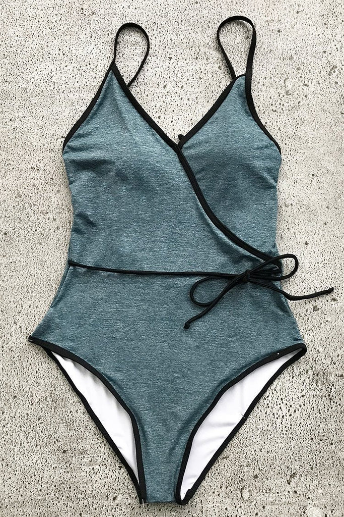 Hear Your Voice Solid One-piece Swimsuit