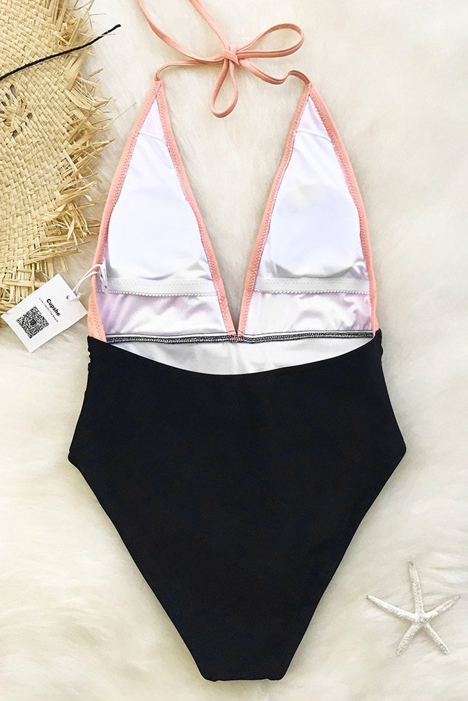 Fragrant Memory Halter One-piece Swimsuit