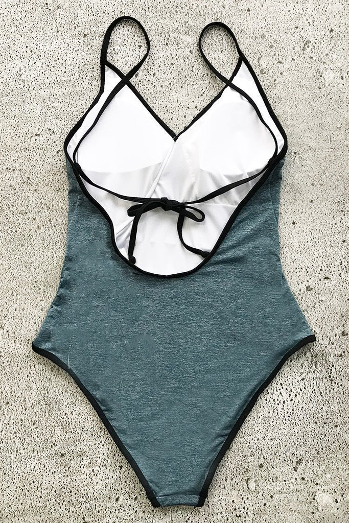 Hear Your Voice Solid One-piece Swimsuit