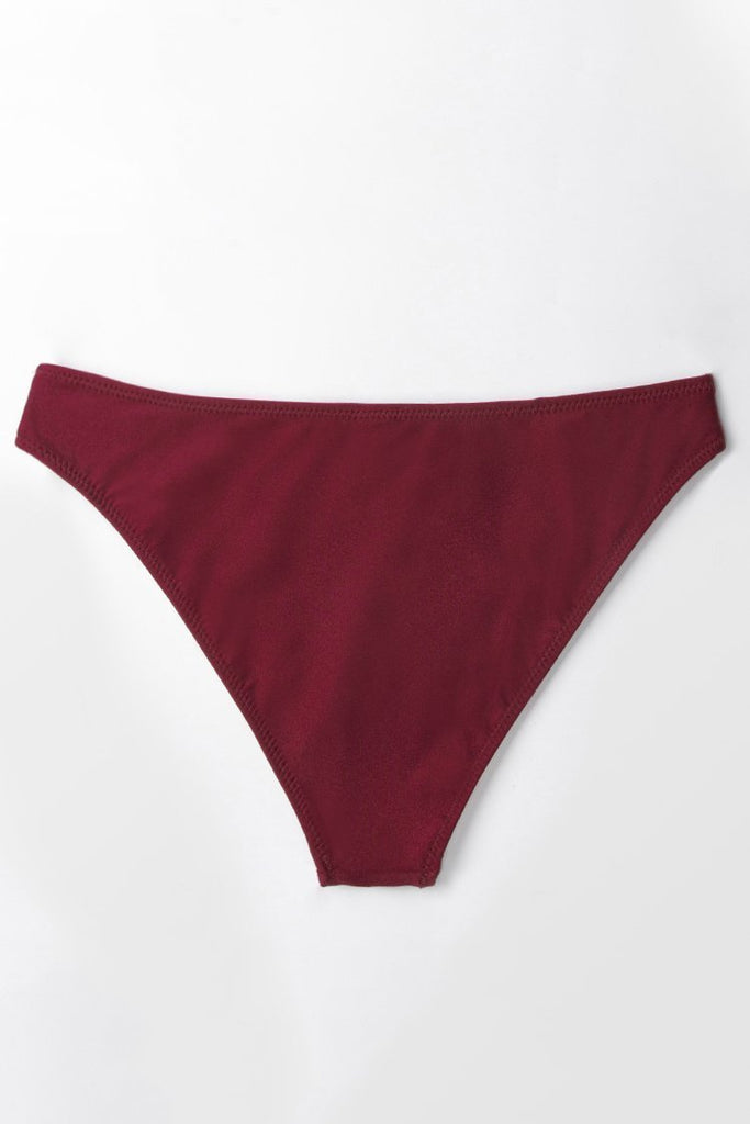 Wine Cheeky Bikini Bottom