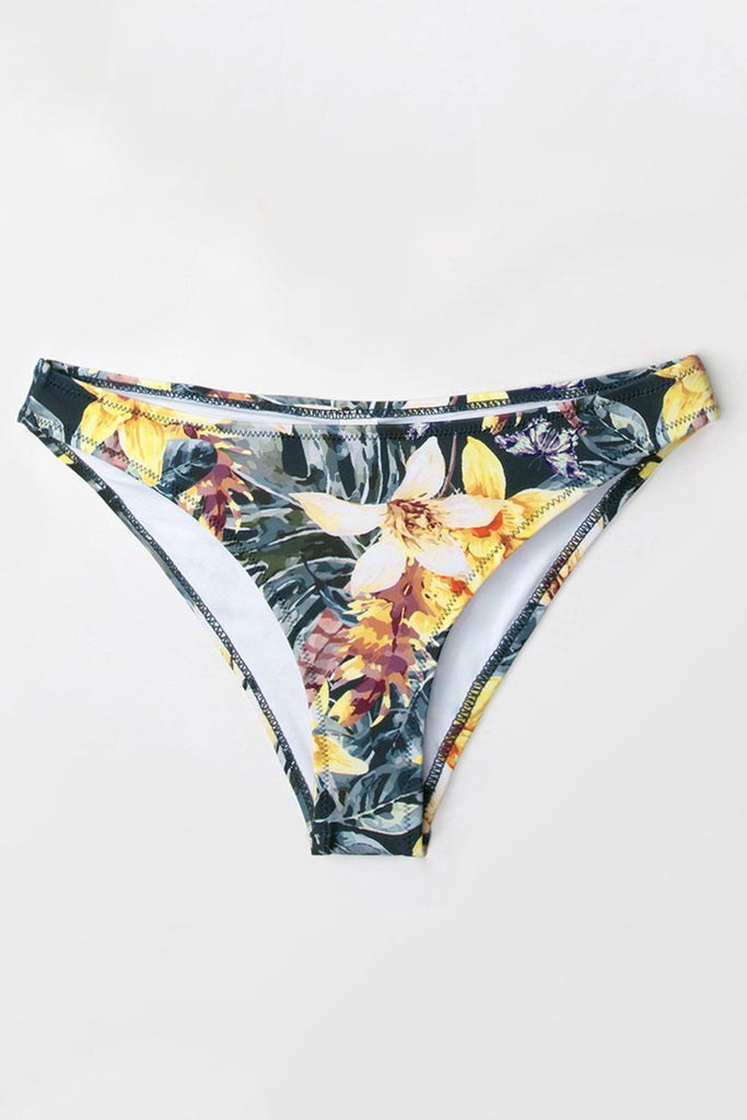 Tropical Floral Hipster Bikini Bottom