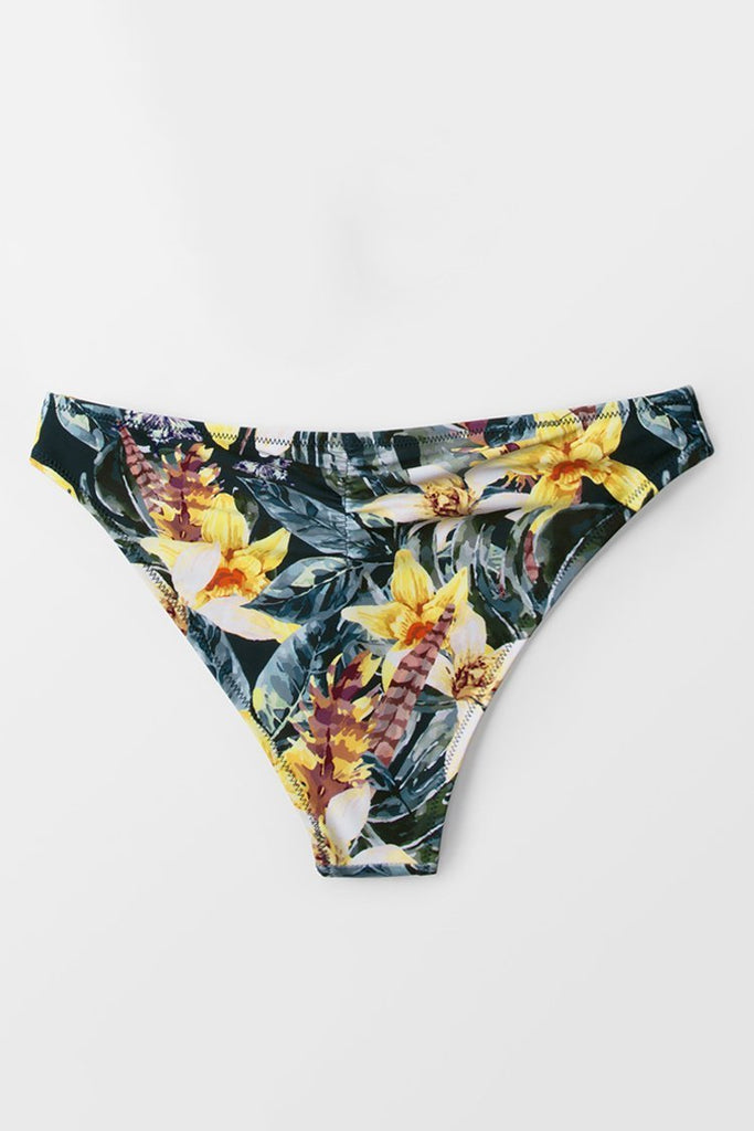 Tropical Floral Hipster Bikini Bottom