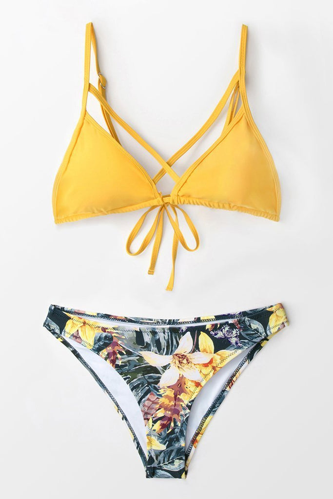 Tropical Floral Hipster Bikini Bottom