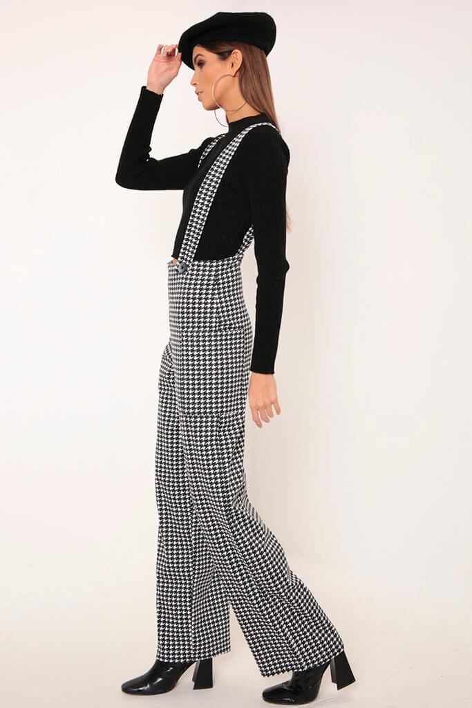 Black/White Dogtooth Dungaree