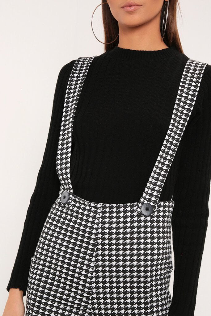 Black/White Dogtooth Dungaree