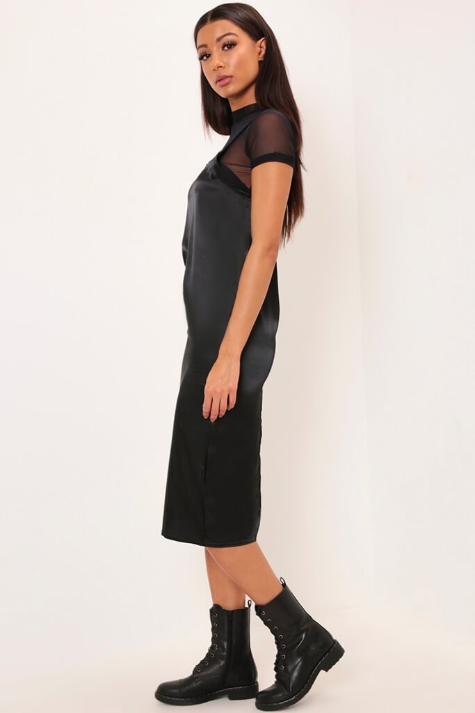 Black 2 In One Midi T-Shirt Dress