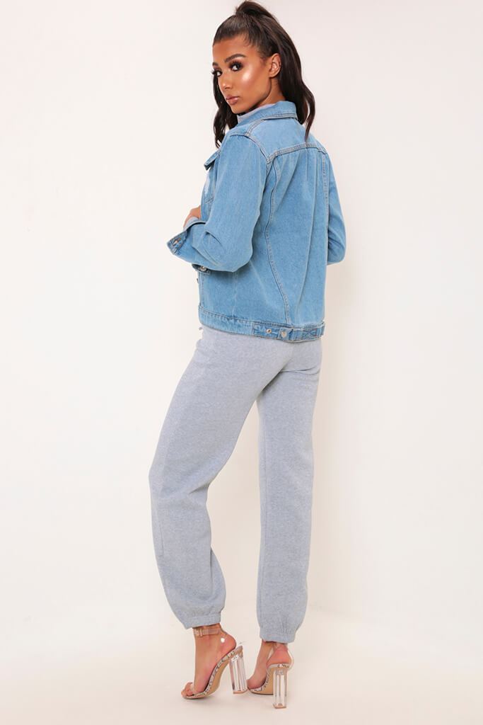 Blue Oversized Boyfriend Jacket