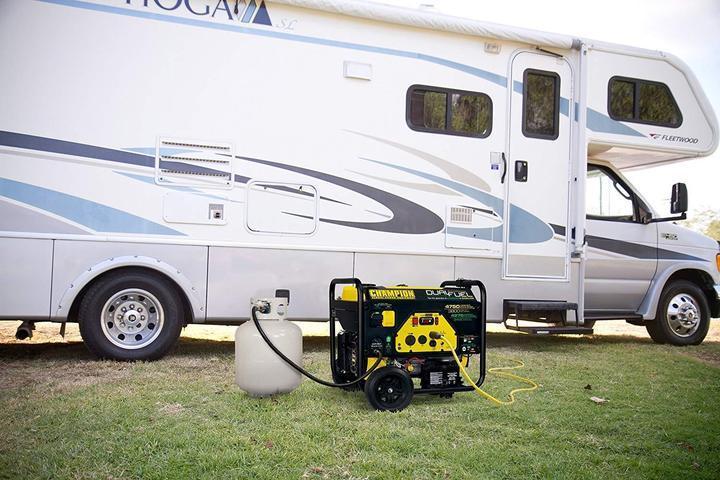 Just $129 & Free Shipping | 3800-Watt Dual Fuel RV Ready Portable Generator with Electric Start