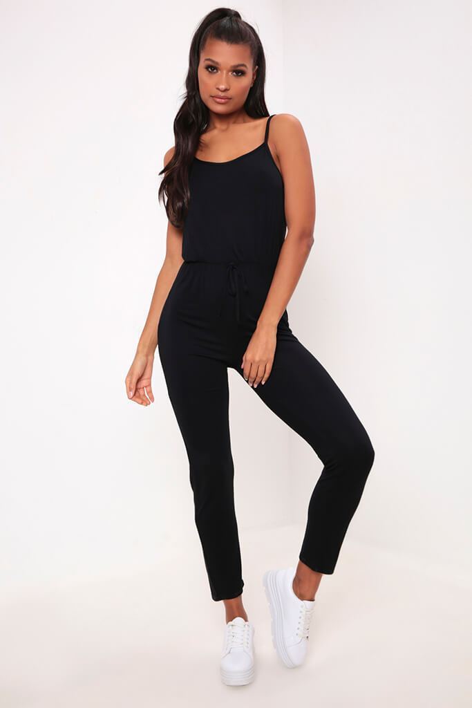 Black Basic Jersey Jumpsuit