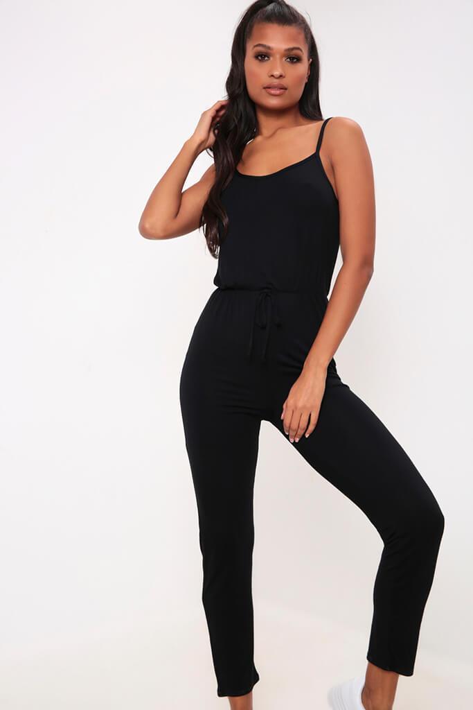 Black Basic Jersey Jumpsuit